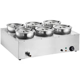 Commercial 42 L Stainless Steel 6 Pot Bain Marie Soup &Amp; Sauce Warmer 865×580×375mm | M867
