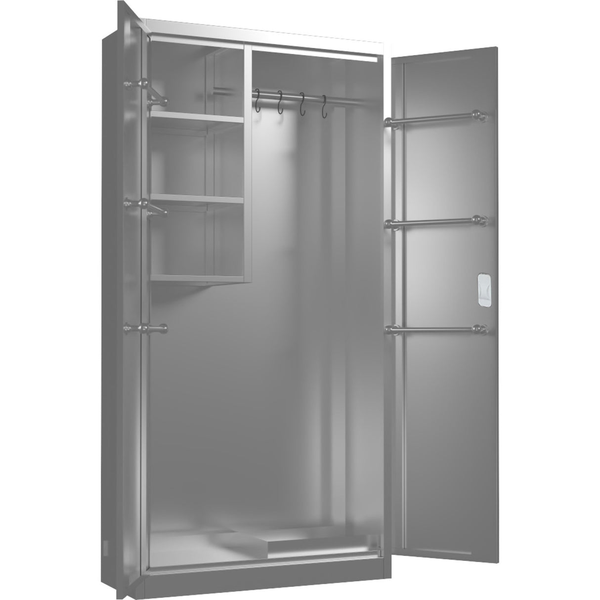 Commercial Stainless Steel Cleaning Cabinet 2 Doors 900x400x1800mm |  Mbss201 H1802 Dcc