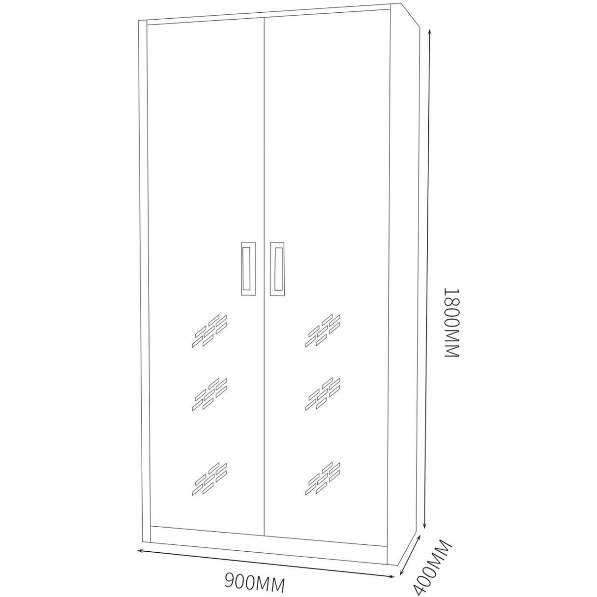 Commercial Stainless Steel Cleaning Cabinet 2 Doors 900x400x1800mm |  Mbss201 H1802 Dcc