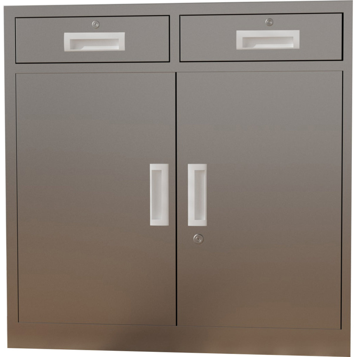 Commercial Stainless Steel Cabinet with 2 Doors & 2 Drawers 900x400x900mm |  MBSS201H902DC