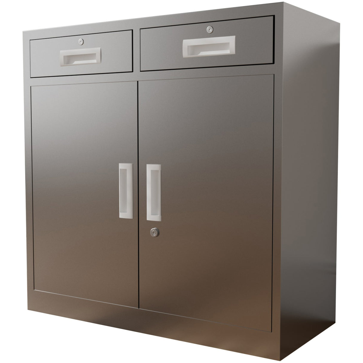 Commercial Stainless Steel Cabinet with 2 Doors & 2 Drawers 900x400x900mm |  MBSS201H902DC