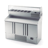 3 Door Compact Gastronorm Pizza Prep Counter 355 L