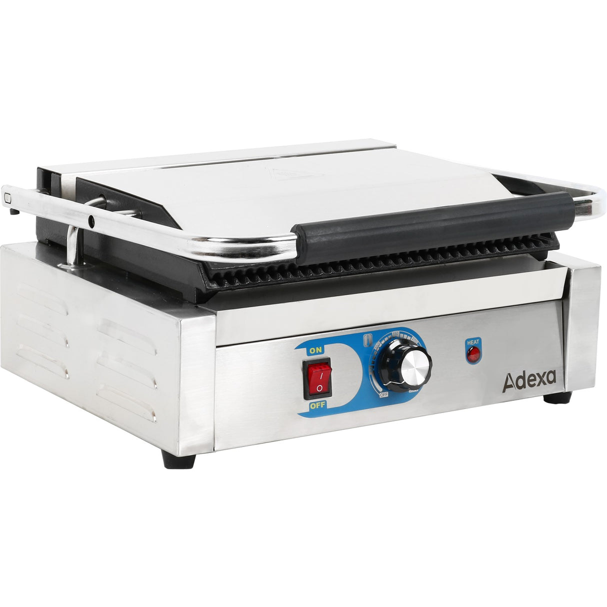 Heavy Duty Panini Contact Grill Large Ribbed |  Mlp811 E
