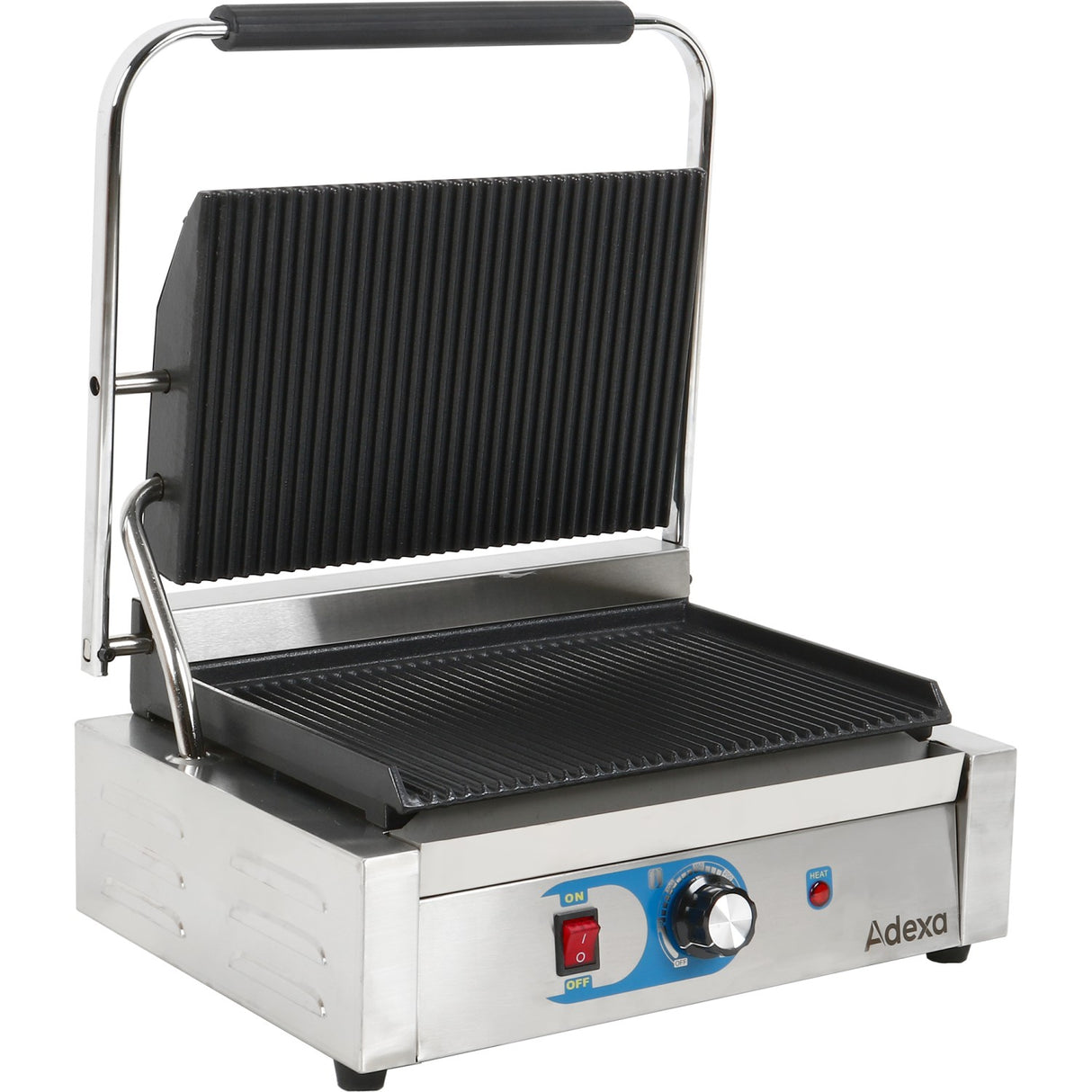 Heavy Duty Panini Contact Grill Large Ribbed |  Mlp811 E