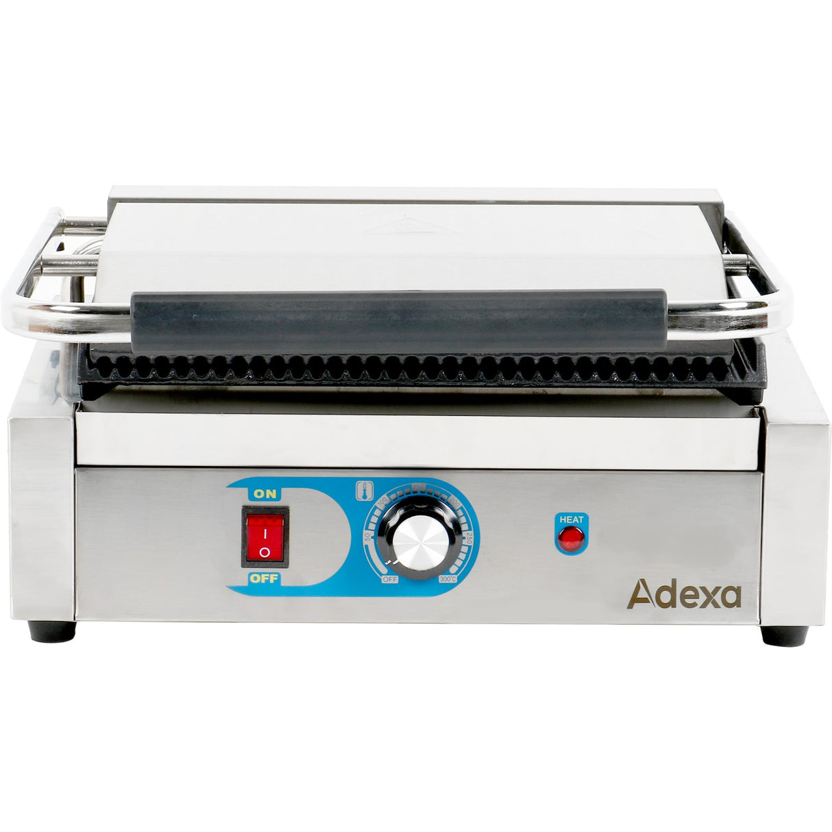 Heavy Duty Panini Contact Grill Large Ribbed |  Mlp811 E