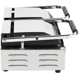 Heavy Duty Twin Panini Contact grill Dual Zone 1.8kW Ribbed |  MLP813