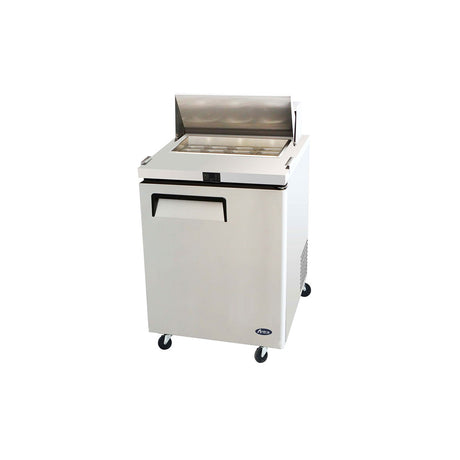 Atosa MSF8301GR Single Door Refrigerated Prep Table Including 8 x 1/6 Pans