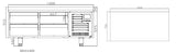 4 Drawer Low Height Gastronorm Snack Table 170 L