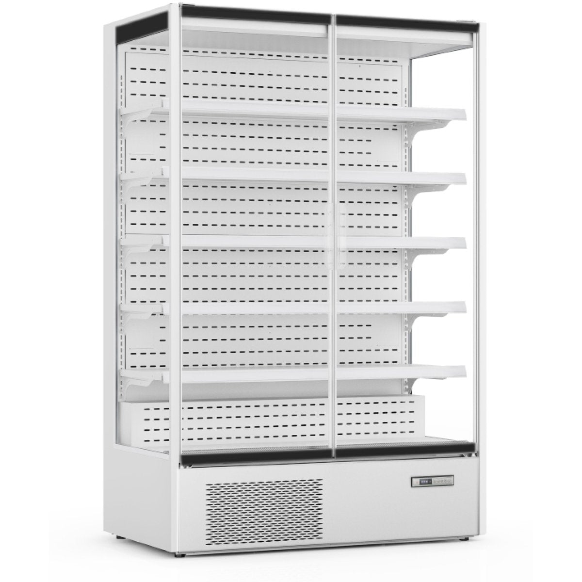 Commercial Double Door Display Merchandiser Fridge 764 litres White |  MULTI144GLASSWHITE