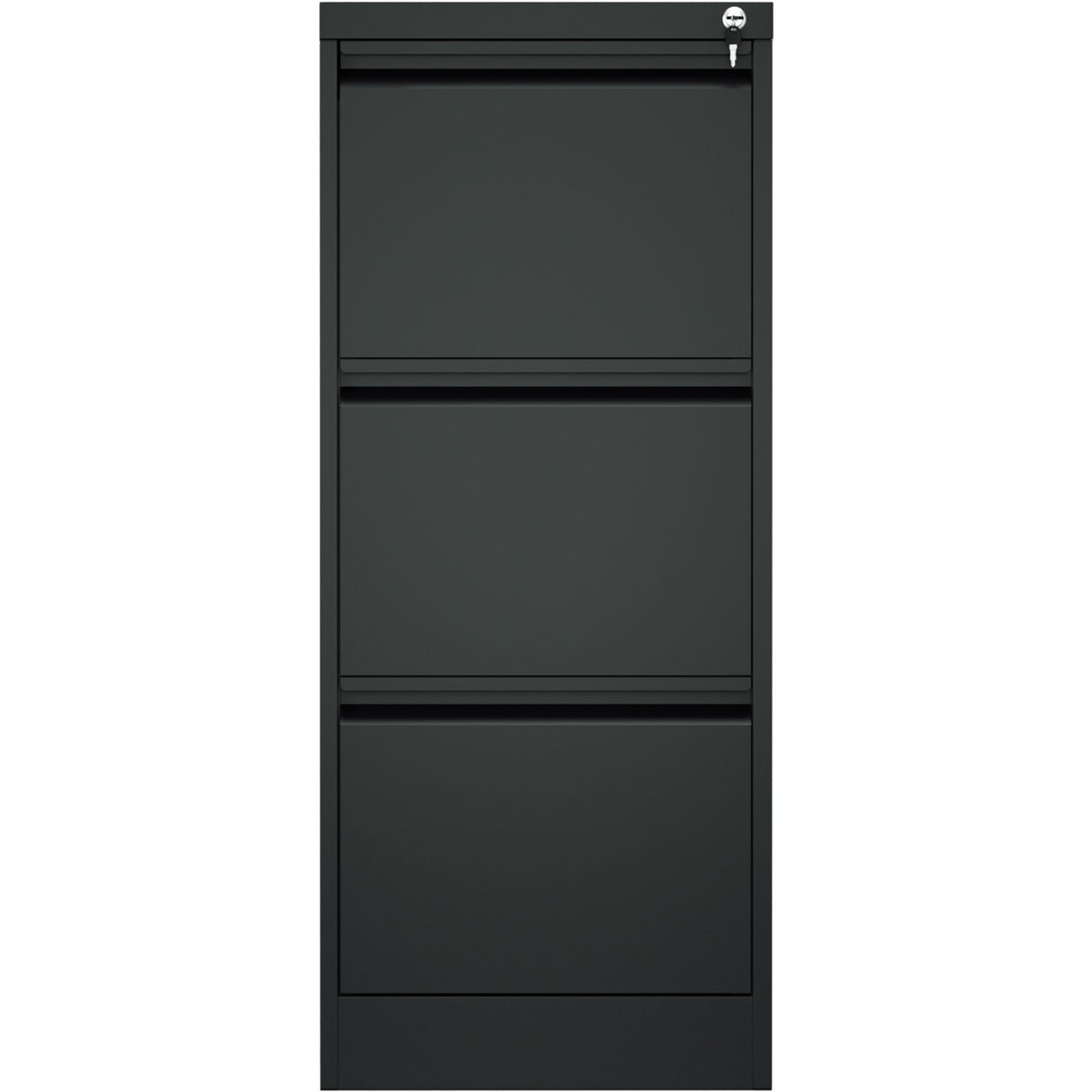 Professional Filing Cabinet 3 Drawer 460x620x1025mm Black |  Mxdc2 Black
