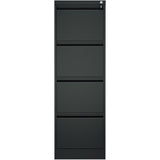 Professional Filing Cabinet 4 Drawer 460x620x1330mm Black |  Mxdc3 Black