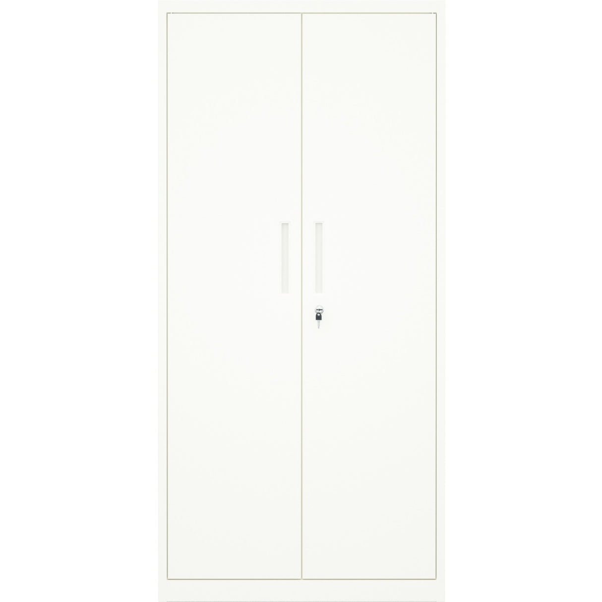 Professional Metal Storage Cabinet 2 Doors 900x400x1800mm Lock 4 Adjustable Shelves White |  Mxfc14 White