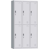 Commercial 6 Door Locker 900x450x1850mm White |  Myl06 White
