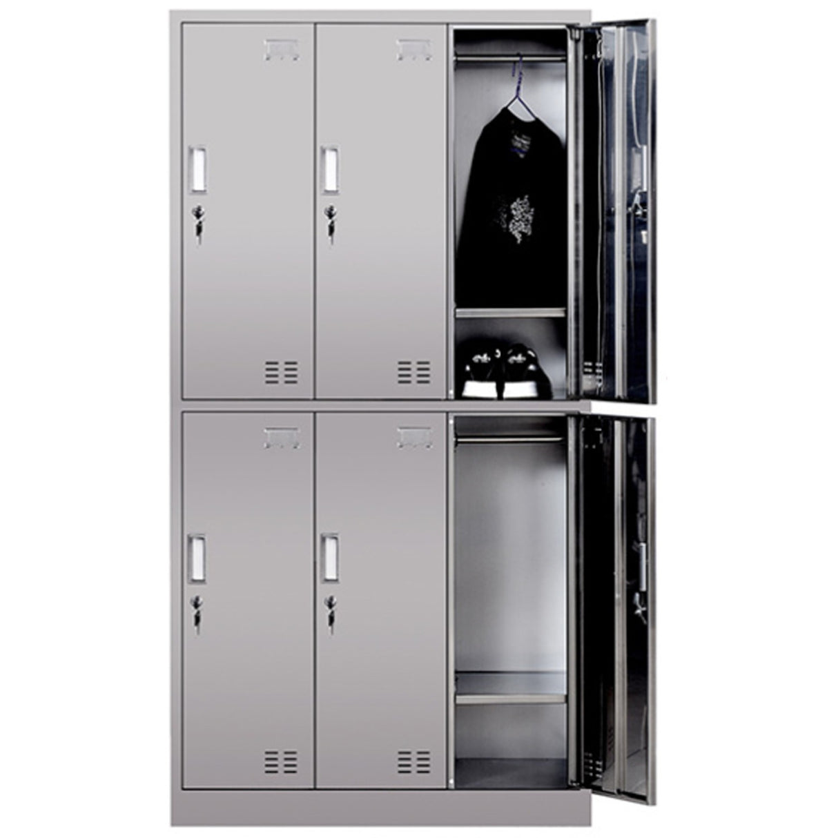 Commercial Stainless Steel 6 Door Locker 900x400x1800mm | Myslc06