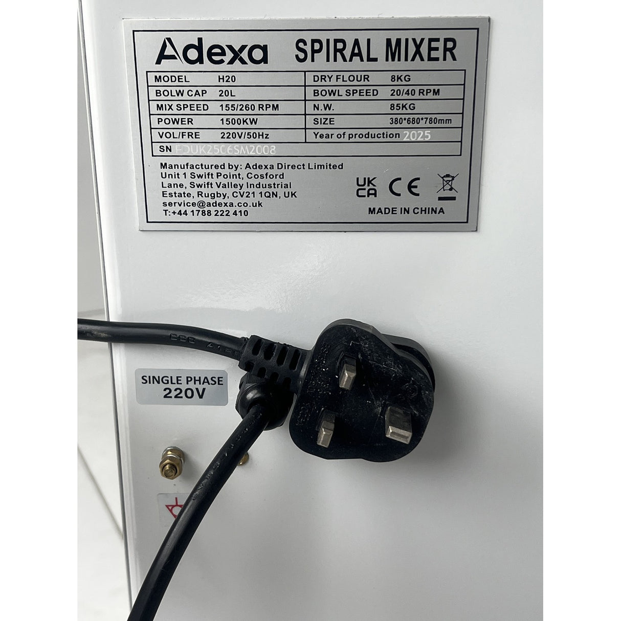 Professional Spiral Mixer 20 L 2 Speed | Nbh20