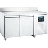 307 Ltr 2 Door Stainless Steel Refrigerated Prep Counter With Upstand | Norcold844