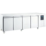 608 Ltr 4 Door Stainless Steel Refrigerated Prep Counter | Norcold874