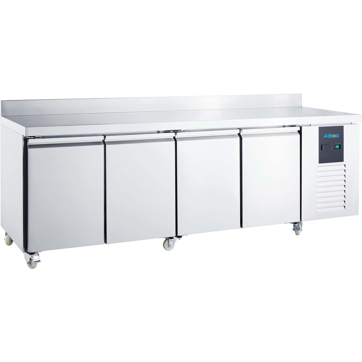 608 Ltr 4 Door Stainless Steel Refrigerated Prep Counter With Upstand | Norcold880