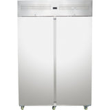 Commercial Upright Freezer 1400 L Double Door Stainless Steel Cabinet 1380x855x2090mm | Nord32