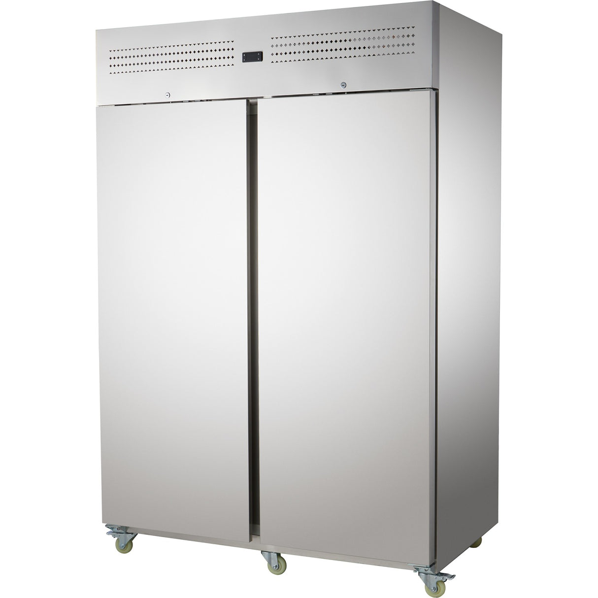 Commercial Upright Freezer 1400 L Double Door Stainless Steel Cabinet 1380x855x2090mm | Nord32