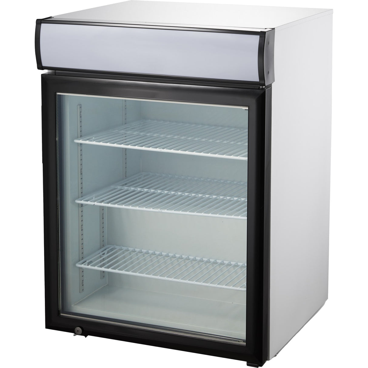 Commercial Countertop Display Freezer With Canopy 98 L Single Glass Door Black 610x577x846mm | Nord608