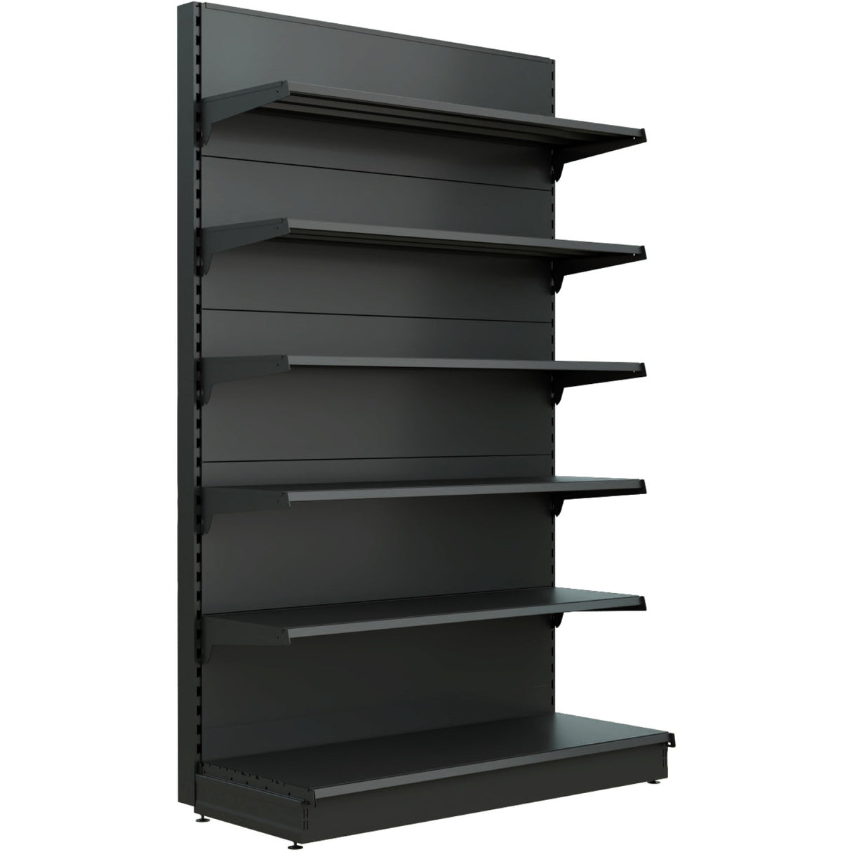 Retail Wall Shelving Starter Unit Black| Nsreu11 Black125 Start