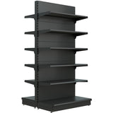 Retail Gondola Shelving Unit Black| Nsreu12 Blackdouble