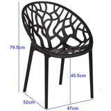 Bistro Dining Chair Plastic Black Indoors &Amp; Outdoors |  Ww030 Black