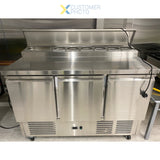 Refrigerated Prep Table 3 Doors Sandwich Top 8x Gn1/6 |  P33