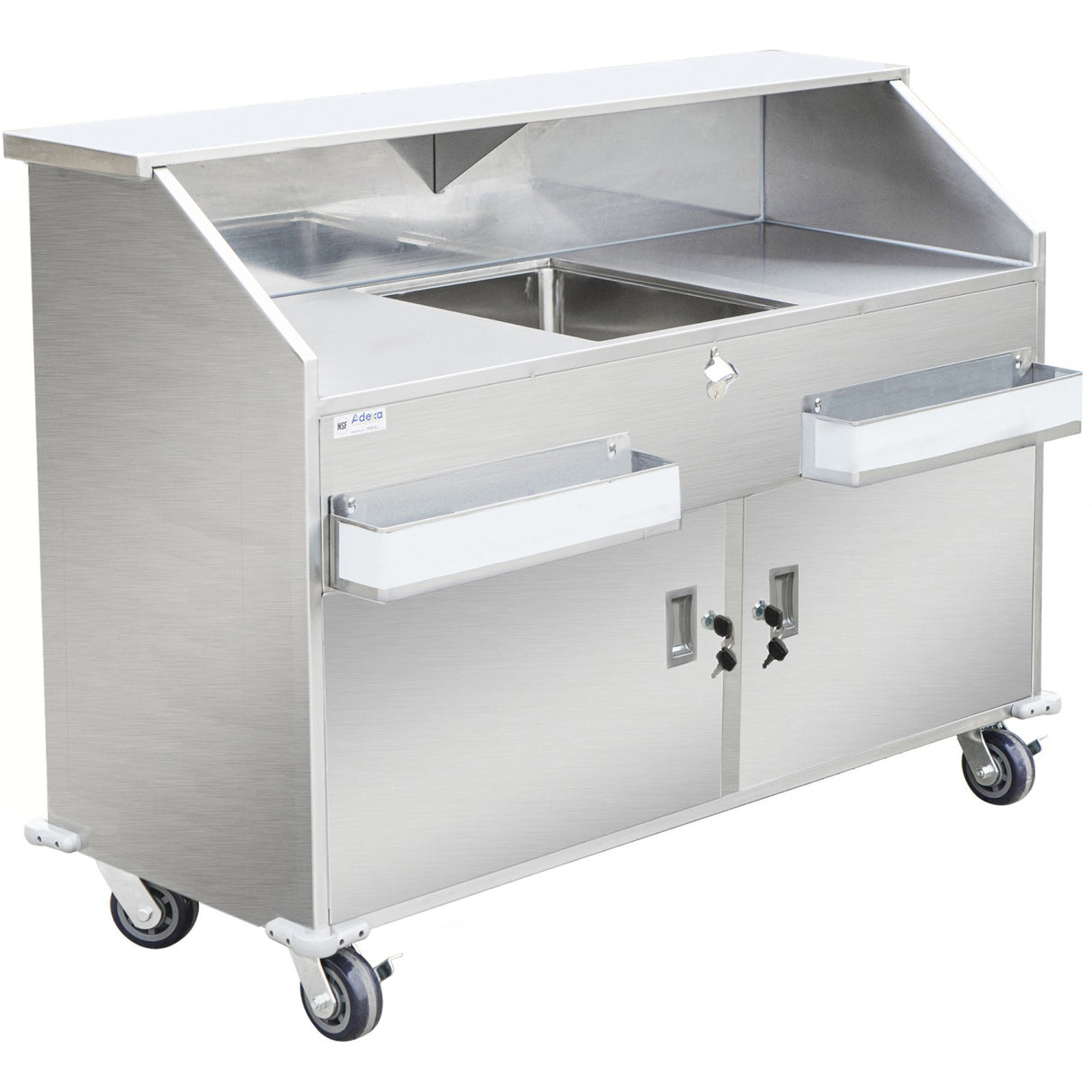 Commercial Portable Bar Stainless Steel With Doors 1550x580x1200mm | Pb2361 Hdss