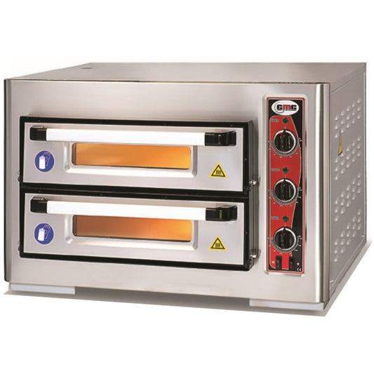 Electric Pizza Oven 2 chambers 700x700mm Capacity 4+4 pizzas at 13" 230V/1 phase |  PF7070DE