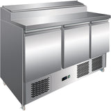 Refrigerated Prep Table 3 Doors Sandwich Top 8x Gn1/6 |  P33
