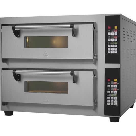 Commercial Pizza oven Electric 2 chambers 500x500mm 450°C Digital controls 8.4kW 380V |  PS552E