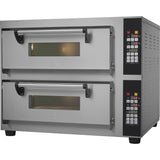 Commercial Pizza Oven Electric 2 Chambers 400x400mm 450°C Digital Controls 5.2k W 230 V |  Ps442 Be