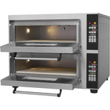 Commercial Pizza Oven Electric 2 Chambers 500x500mm 450°C Digital Controls 8.4k W 380 V |  Ps552 E