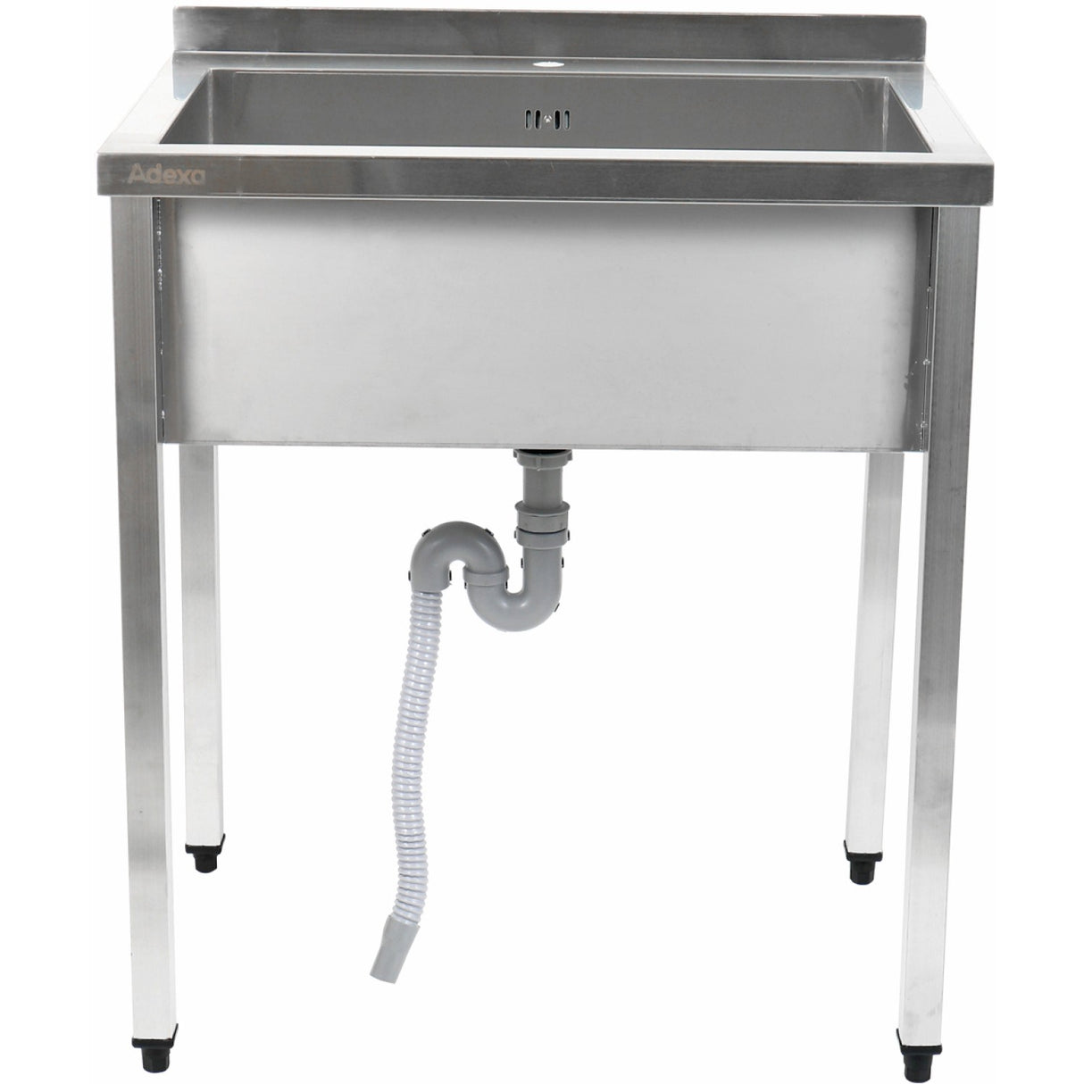 Commercial Pot Wash Sink Stainless Steel 1 Bowl Splashback 800x600x900mm Square Legs |  Psa8060