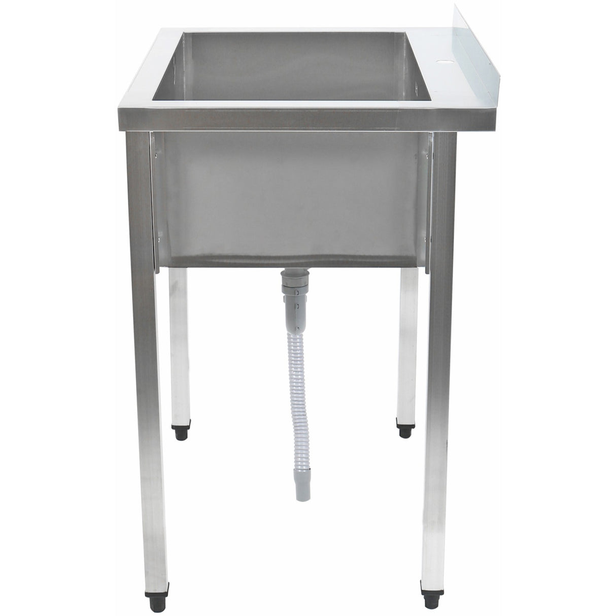 Commercial Pot Wash Sink Stainless Steel 1 Bowl Splashback 800x600x900mm Square Legs |  Psa8060