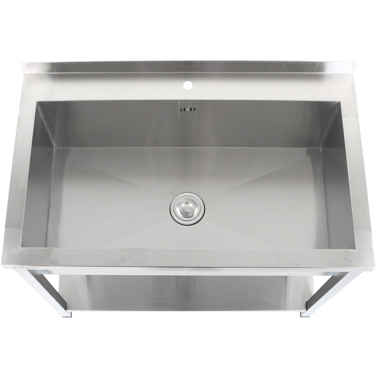 Commercial Pot Wash Sink Stainless Steel 1 Bowl Splashback Bottom Shelf 1200x700x900mm Square Legs |  Psa12070 U