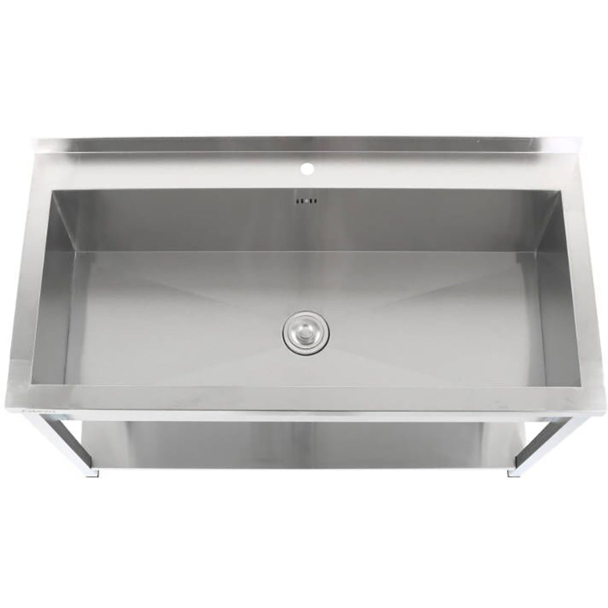 Commercial Pot Wash Sink Stainless Steel 1 Bowl Splashback Bottom Shelf 1600x600x900mm Square Legs | Psa16060 U