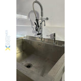 Commercial Pot Wash Sink Stainless Steel 1 Bowl Splashback 1000x700x900mm Square Legs |  Psa10070