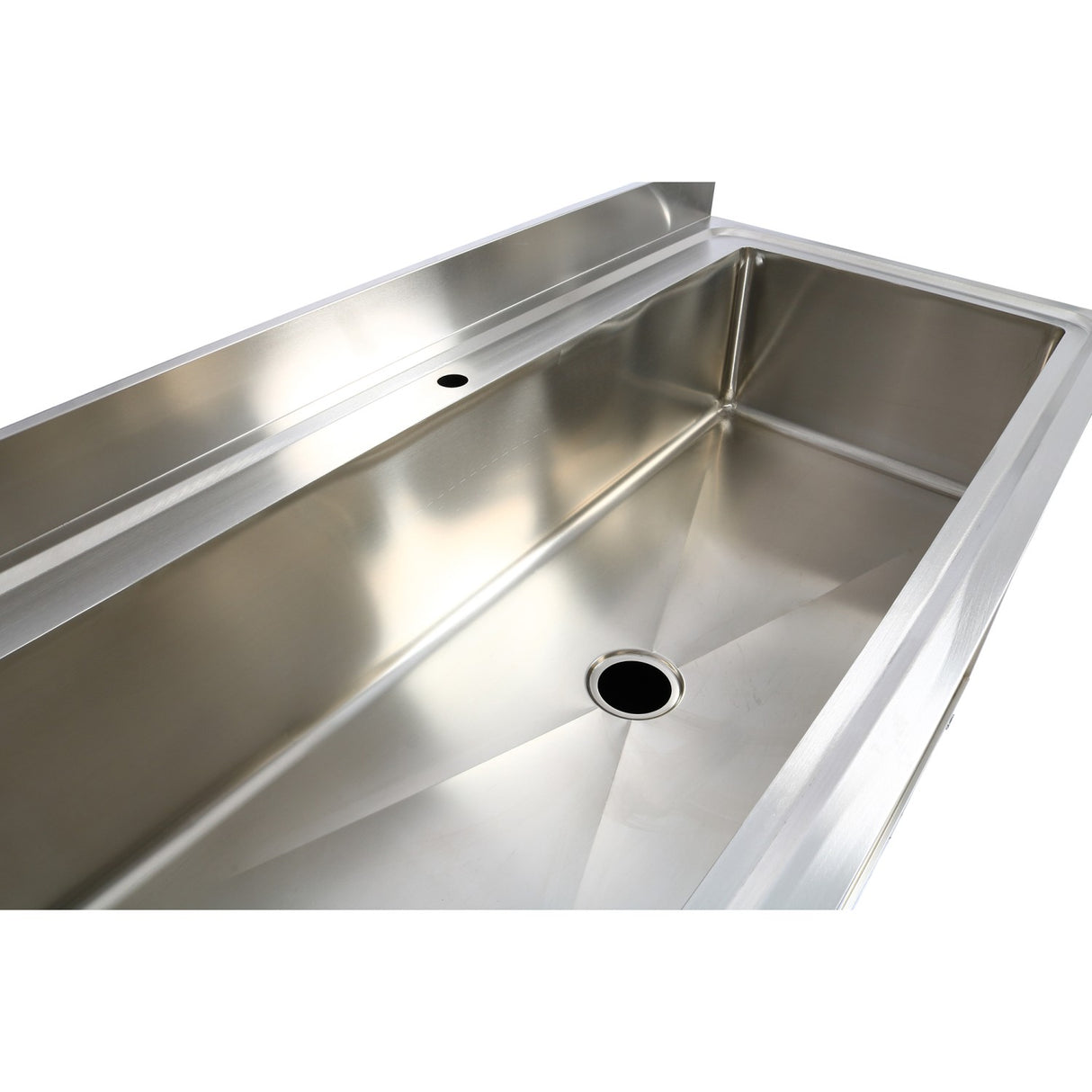 Commercial Pot Wash Sink Stainless Steel 1 Bowl Splashback 1500mm Depth 700mm Square Legs |  Psd15070