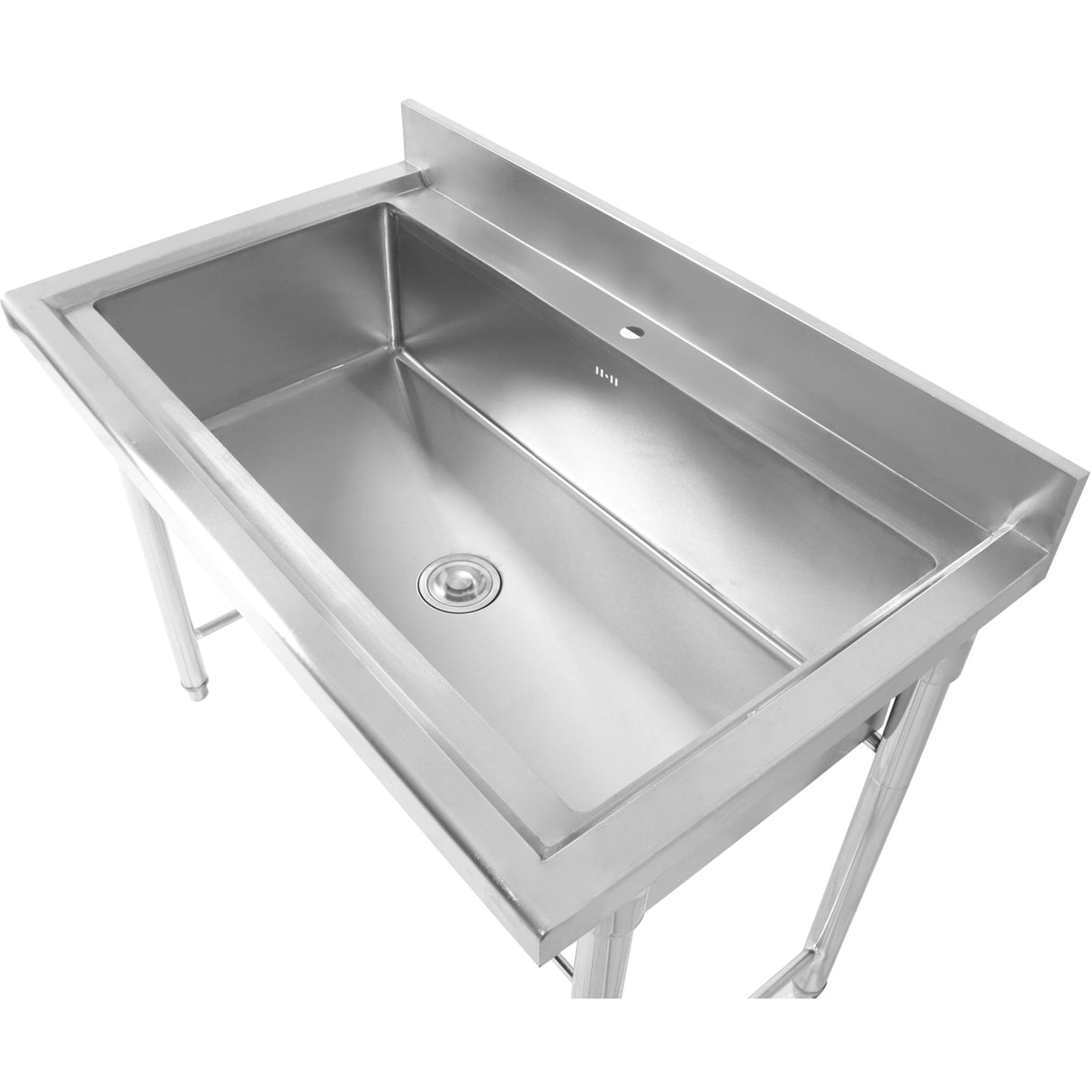 Commercial Stainless Steel Pot Wash Sink With Single Bowl And Splashback 1000x600x850mm | Qnh606