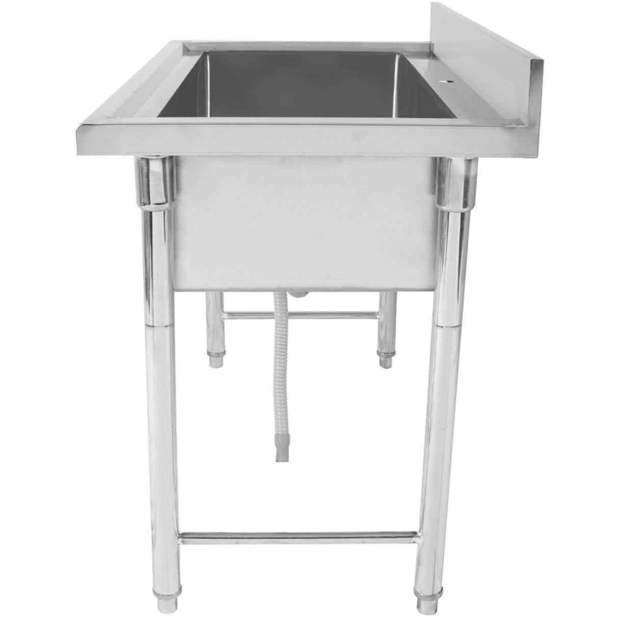 Commercial Hand And Pot Wash Sink Stainless Steel 1 Bowl Splashback 1500x500x800mm Round Legs |  Psr15050