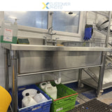 Commercial Pot Wash Sink Stainless Steel 1 Bowl Splashback 1500x700x900mm Round Legs | Psr15070