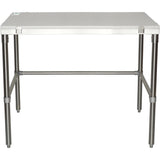 Professional Solid Stainless Steel Poly Top Work Table 1200x600x900mm |  Pswt600 X1200 Ob