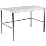 Professional Solid Stainless Steel Poly Top Work Table 1200x600x900mm |  Pswt600 X1200 Ob