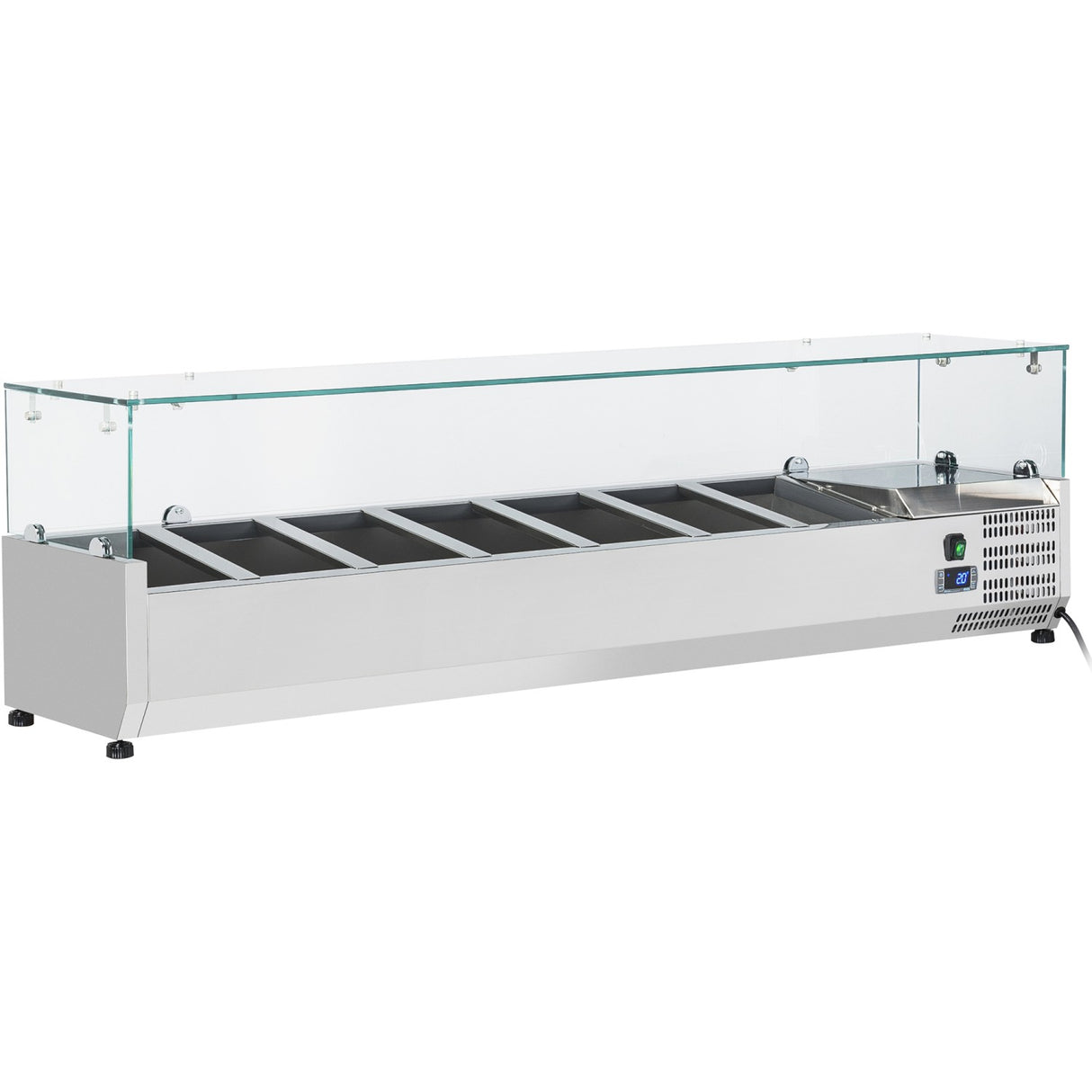 Refrigerated Servery Prep Top 1600mm 7x Gn1/4 Depth 330mm |  Pt16