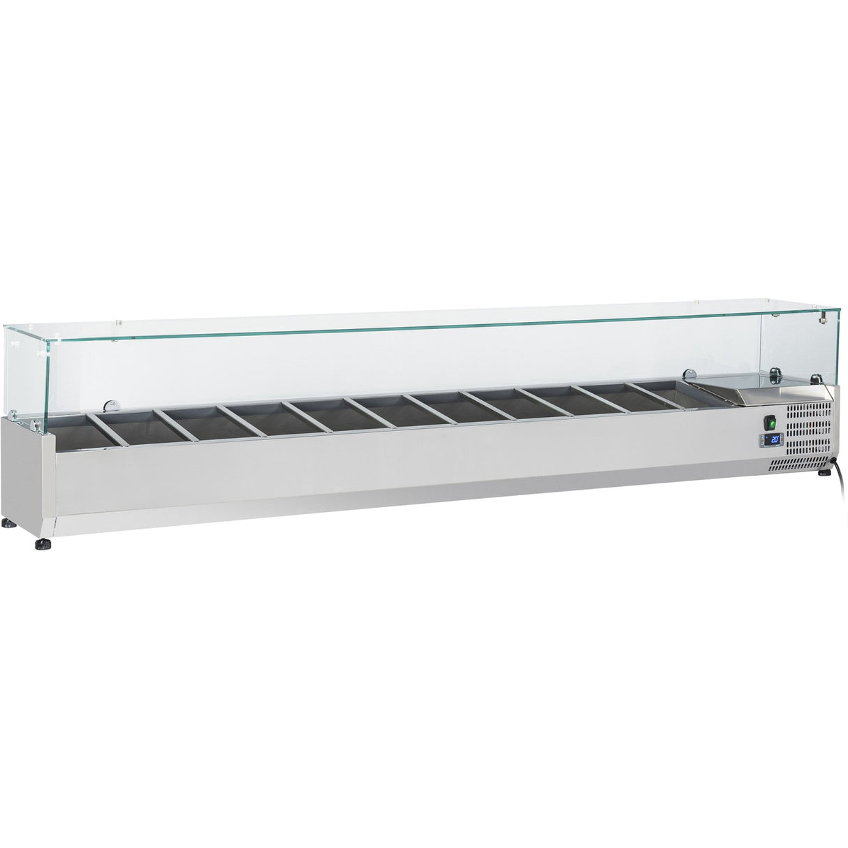 Refrigerated Servery Prep Top 2000mm 10x Gn1/4 Depth 330mm |  Thv2000/330