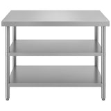 Commercial 3 Tier Stainless Steel Work Table With Undershelves 1200x700x850mm | Qnh1128