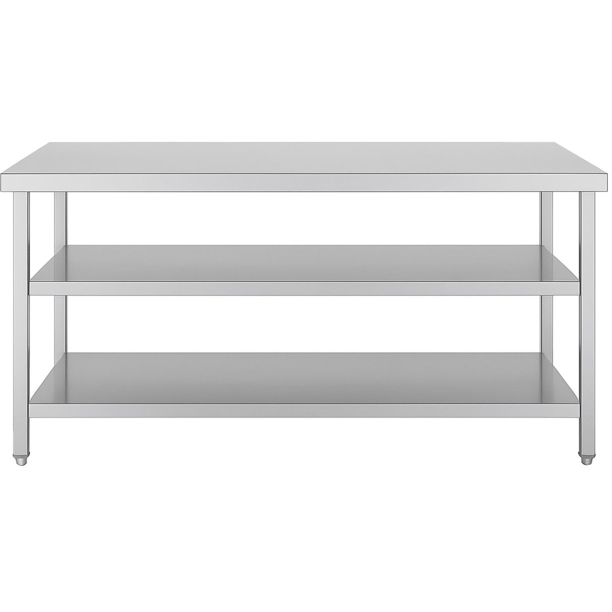 Commercial 3 Tier Stainless Steel Work Table With Undershelves 1800x600x850mm | Qnh1138